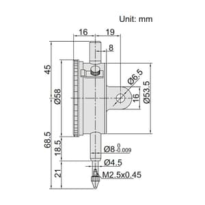 Insize 0 - 10 mm Reverse Reading Dial Indicator, 2801-10