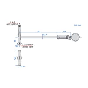 Insize 400 - 800 mm Bore Gauge With Dial Indicator, 2828-800A