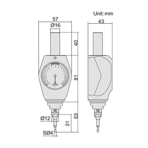 Insize ±1.0 mm Waterproof & Shockproof 3D Tester, 2840-3D