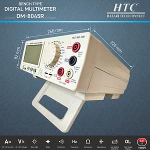 HTC 4-1/2 Digit / 19999 Count True RMS Bench Type Digital Multimeter With Backlight, DM-8045R