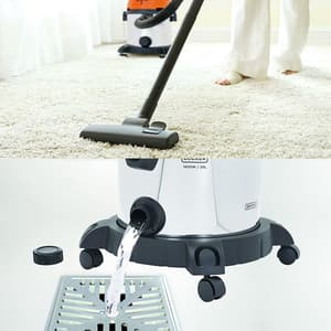 Black+Decker 20L / 1600W Wet & Dry Stainless Steel Vacuum Cleaner, WDBDS20