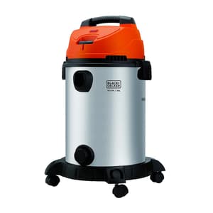 Black+Decker 30-Litre, 1600 Watt, 16 KPa High Suction Wet & Dry Stainless Steel Vacuum Cleaner & Blower with HEPA Filter & Reusable Dustbag (Red), WDBDS30