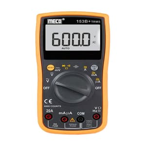 Meco 3-5/6 Digit / 6000 Count TRMS Autoranging Digital Multimeter With Holestar, 153B+TRMS