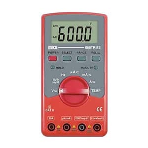 Meco 3-5/6 Digit / 6600 Count Autoranging Digital Multimeter With Holestar, 666TRMS