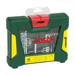 Bosch 41 Pcs V-Line Drill Bit & Screwdriver Bit Set with Angle Driver, 2 607 017 316