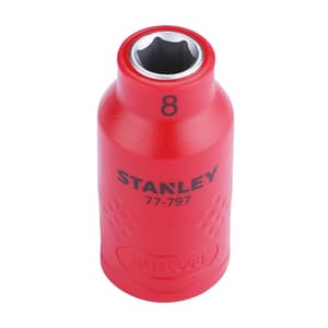 Stanley 18 mm, 3/8 Inch Sq.Drive Insulated Hex Socket (VDE), STMT77818-23B