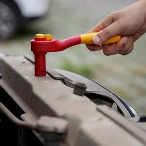 Stanley 18 mm, 3/8 Inch Sq.Drive Insulated Hex Socket (VDE), STMT77818-23B