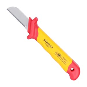 Stanley 180 mm Insulated Straight Flat Cable Knife (VDE), STMT77867-23B