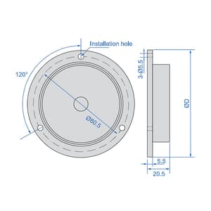 Insize 0 - 4° Level Bubble with Mounting Holes, 4955-4