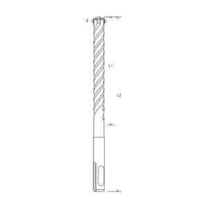 Bosch 11 x 200 x 260 mm SDS Plus-5X Hammer Drill Bits, 2 608 833 806