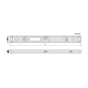 Insize 80 cm Aluminium Alloy Levels (With Rotary Vial), 4920-800