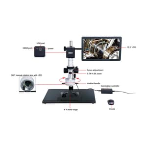 Insize 3D Manual Rotation Microscope With Display, 5313-S407