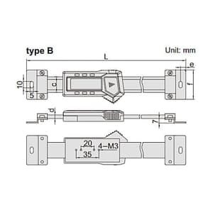 Insize 800 mm / 32 inch Digital Horizontal Scale (Type B), 7101-800A