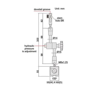Insize 60 Kgf Hydraulic Universal Magnetic Stand, 6229-60