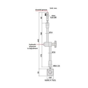 Insize 100 Kgf Hydraulic Universal Magnetic Stand, 6229-100