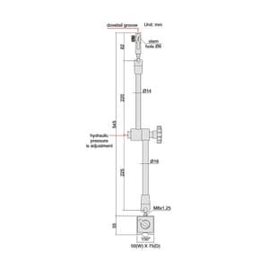 Insize 100 Kgf Hydraulic Universal Magnetic Stand, 6229-101