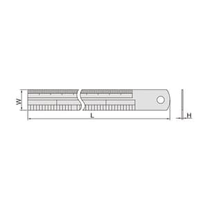 Insize 1500 mm / 60 inch Stainless Steel Ruler (Economic Type), 7110-1500