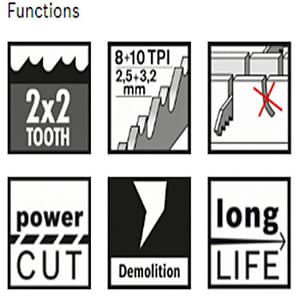 Bosch 225 mm Reciprocating Saw Blades Heavy For Metal 5 Pcs (S 1120 CF), 2 608 656 255 