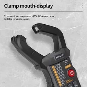 Metravi 3-5/6 Digit / 600A Digital TRMS AC/DC Clamp Meter, DT-115A