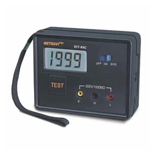 Metravi 500V / 1G Ohms Battery Cum Mains Operated Digital Insulation Resistance Tester, DIT-99C