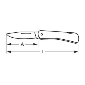 Bahco 170 mm Bow Shaped Foldable Pruning Knives with Stainless Steel Handle, K-AP-1
