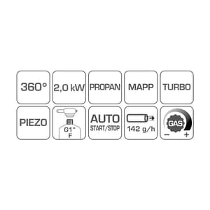 Hogert 2800º C Turbo Propane Gas Burner, HT2C503