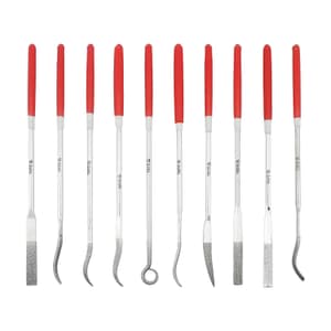 Yato 3 x 140 x 25 mm Diamond Needle File Set (Pack of 10 Pcs), YT-6145