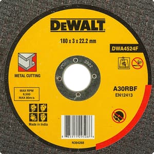 Dewalt 180 x 3 x 22.23 mm Metal Cutting Wheel, DWA4524F