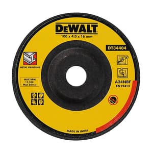 Dewalt 100 x 4 x 16 mm DC Metal Cutting Grinding Wheel, DT34404