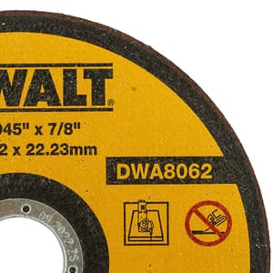 Dewalt 125 x 1.2 x 22.23 mm Cut Off Wheel For Inox & Metal Cutting, DWA8062-IN