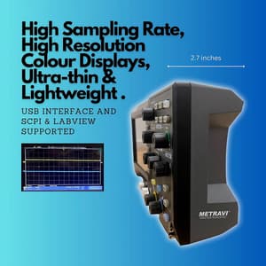 Metravi 50MHz Dual Channel Digital Storage Oscilloscope (1GSa/Sec Sampling Rate), DSO-6050