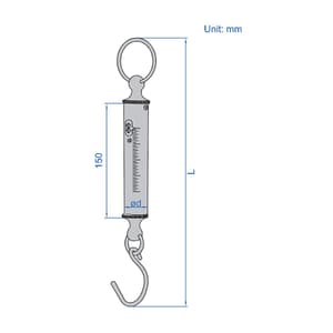 Insize 50N / 5Kg Tube Force Gauge, 8603-50