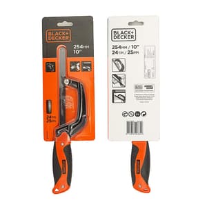 Black+Decker 250 mm / 10 inch Bi-Mat Handle Mini Hacksaw, BDHT20345