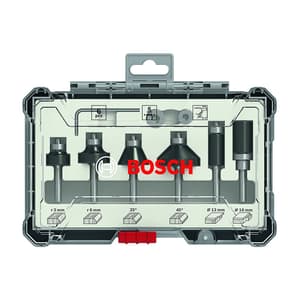 Bosch 6.00 mm Shank Trimming & Edging Router Bits Set (Pack Of 6 Pcs), 2 607 017 468