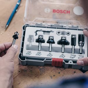 Bosch 6.00 mm Shank Trimming & Edging Router Bits Set (Pack Of 6 Pcs), 2 607 017 468