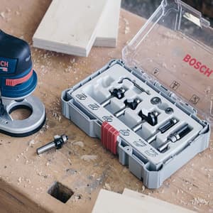 Bosch 6.00 mm Shank Trimming & Edging Router Bits Set (Pack Of 6 Pcs), 2 607 017 468