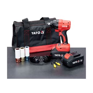 Yato 18V / 4.0 Ah Li-ion Cordless Impact Wrench With 2 Batteries & Charger, YT-8277935