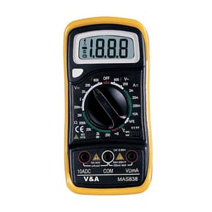 V&A Instrument 3-1/2 Digit / 1999 Count Mini Size Classical Digital Multimeter (Manual), MAS838