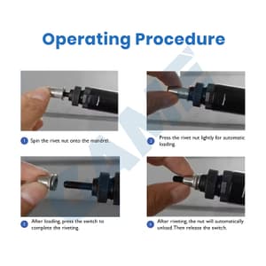 Game  17 - 24 kN (Pull Force) Air Hydraulic Rivet Nut Tool, PRN-0817-B