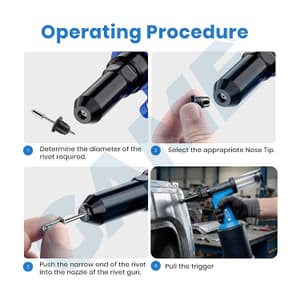 Game 2.4 - 6.4 mm Battery Operated Riveting Tool, BR-2620