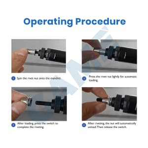 Game M3 – M12 Battery Operated Rivet Nut Tool, BRN-1028