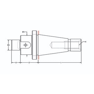 Tooltech ISO-40 / 40 mm Dia. Stub Milling Arbour (ISO Taper)