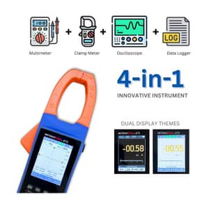 Metravi 4-1/2 Digit 20000 Count Digital TRMS AC/DC Clamp Meter with Oscilloscope & Datalogger, Pro 475