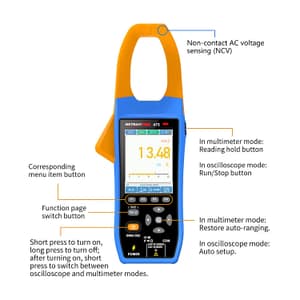 Metravi 4-1/2 Digit 20000 Count Digital TRMS AC/DC Clamp Meter with Oscilloscope & Datalogger, Pro 475