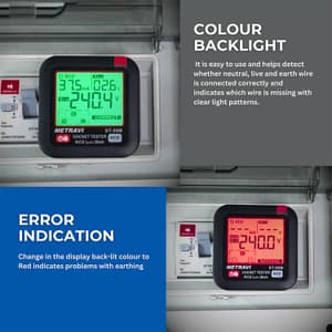 Metravi 30 ~ 260V Digital Socket Polarity and Earth Leakage Tester, ST-09B