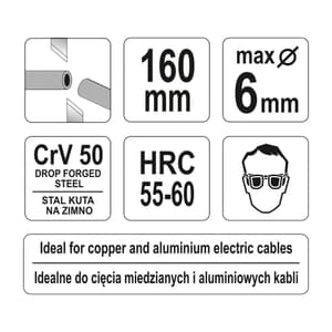 Yato 160 mm / 6 inch Cable Cutter, YT-1966
