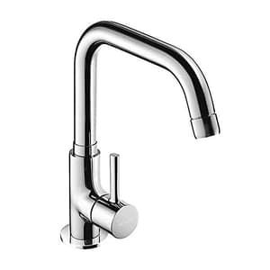 Kohler Cuff Single Handle Deck Mount Cold-Only Kitchen Faucet In Polished Chrome Finish, K-37313IN-4-CP