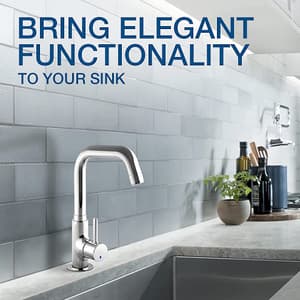 Kohler Cuff Single Handle Deck Mount Cold-Only Kitchen Faucet In Polished Chrome Finish, K-37313IN-4-CP
