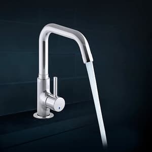 Kohler Cuff Single Handle Deck Mount Cold-Only Kitchen Faucet In Polished Chrome Finish, K-37313IN-4-CP