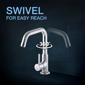 Kohler Cuff Single Handle Deck Mount Cold-Only Kitchen Faucet In Polished Chrome Finish, K-37313IN-4-CP